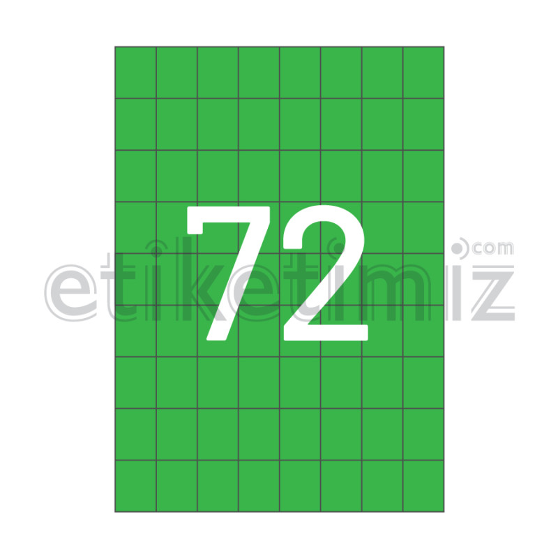 26.25x33.16 mm Düz Kenar Lazer Etiket Yeşil 26.25x33.16 mm Düz Kenar Lazer Etiket Yeşil