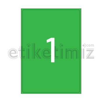 199.6x289 mm Yuvarlak Kenar Lazer Etiket Yeşil 199.6x289 mm Yuvarlak Kenar Lazer Etiket Yeşil