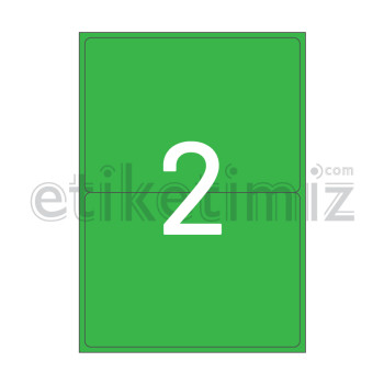 199.6x143.5 mm Yuvarlak Kenar Lazer Etiket Yeşil 199.6x143.5 mm Yuvarlak Kenar Lazer Etiket Yeşil