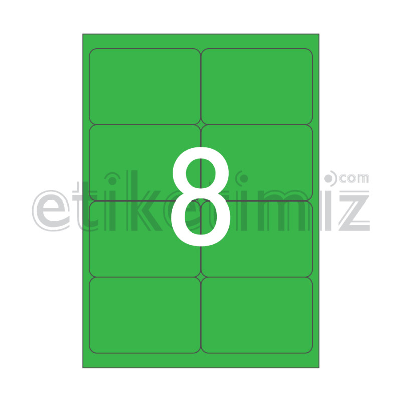 99.1x67.7 mm Yuvarlak Kenar Lazer Etiket Yeşil 99.1x67.7 mm Yuvarlak Kenar Lazer Etiket Yeşil
