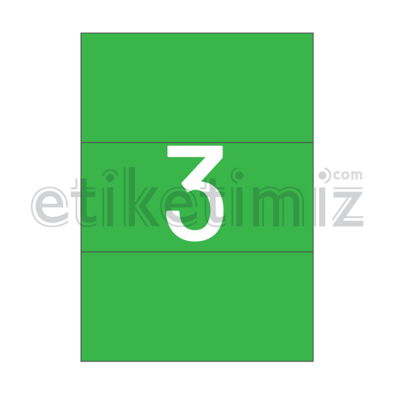 210x99 mm Düz Kenar Lazer Etiket Yeşil 210x99 mm Düz Kenar Lazer Etiket Yeşil