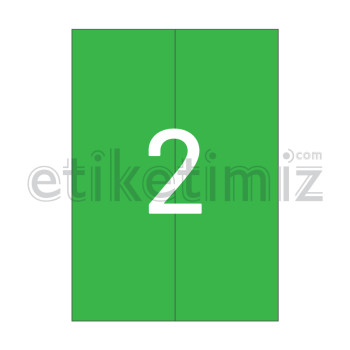 105x297 mm Düz Kenar Lazer Etiket Yeşil 105x297 mm Düz Kenar Lazer Etiket Yeşil