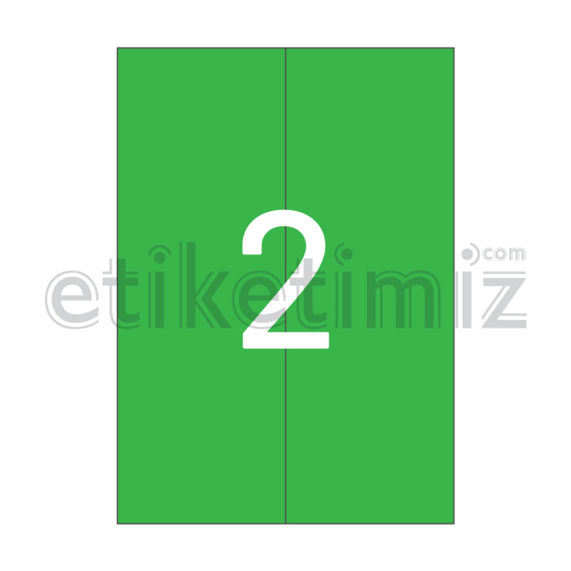 105x297 mm Düz Kenar Lazer Etiket Yeşil 105x297 mm Düz Kenar Lazer Etiket Yeşil