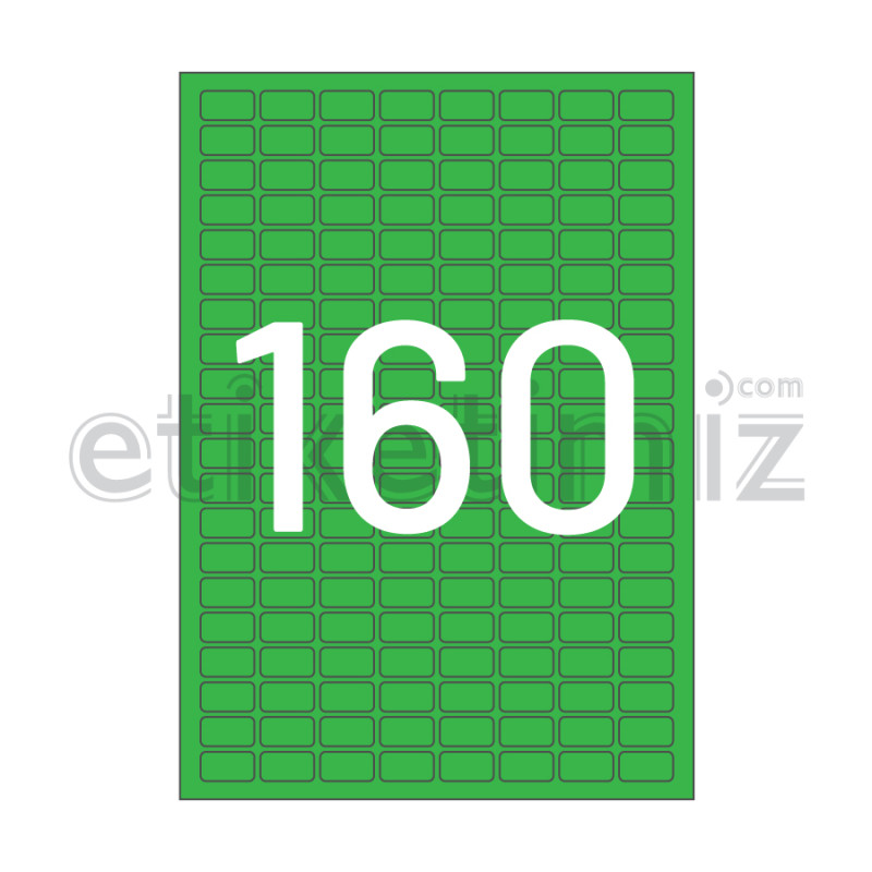 22x12 mm Yuvarlak Kenar Lazer Etiket Yeşil 22x12 mm Yuvarlak Kenar Lazer Etiket Yeşil