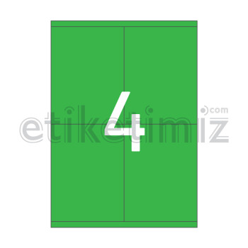 105x140 mm Düz Kenar Lazer Etiket Yeşil 105x140 mm Düz Kenar Lazer Etiket Yeşil