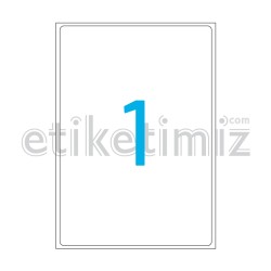 199.6x289.1 mm Yuvarlak Kenar Lazer Etiket
