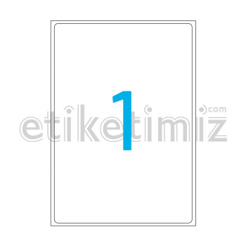 199.6x289.1 mm Yuvarlak Kenar Lazer Etiket