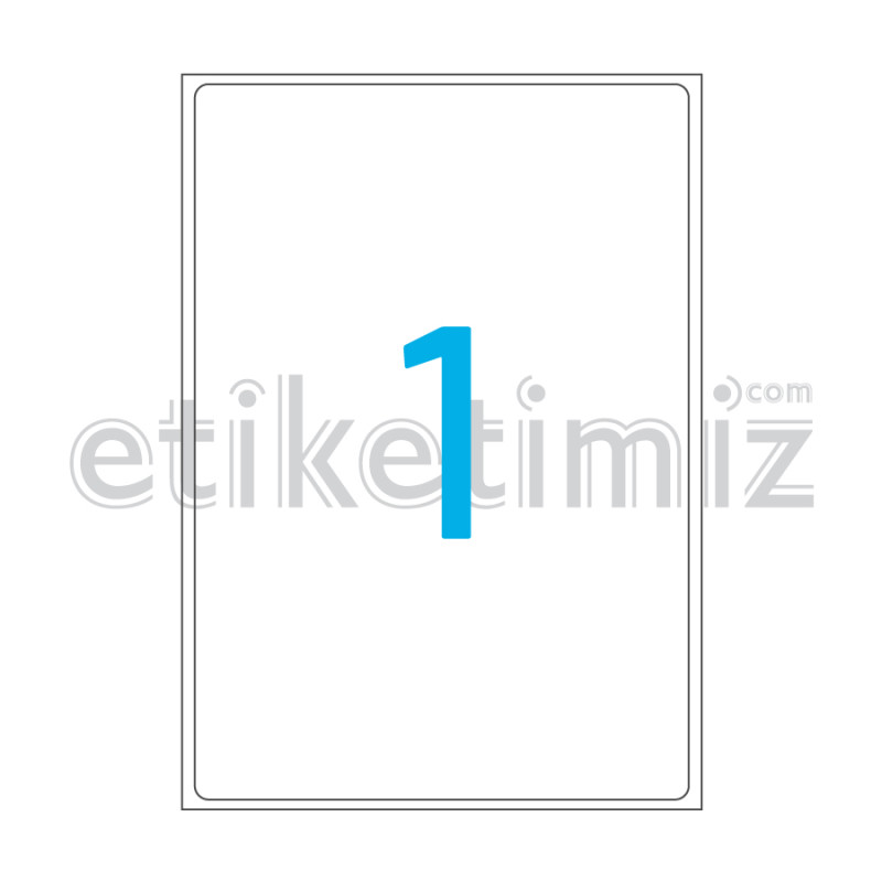 199.6x289.1 mm Yuvarlak Kenar Lazer Etiket 199.6x289.1 mm Yuvarlak Kenar Lazer Etiket