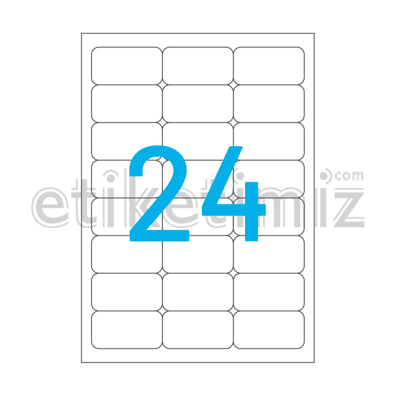 64x34 mm Yuvarlak Kenar Lazer Etiket 64x34 mm Yuvarlak Kenar Lazer Etiket