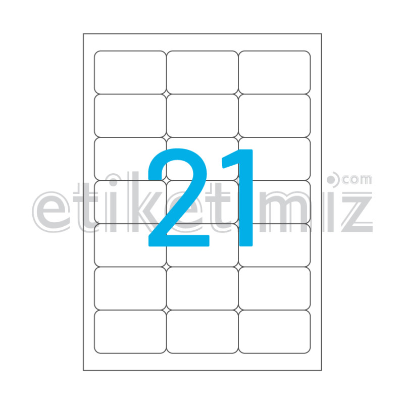 63.5x38.1 mm Yuvarlak Kenar Lazer Etiket 63.5x38.1 mm Yuvarlak Kenar Lazer Etiket