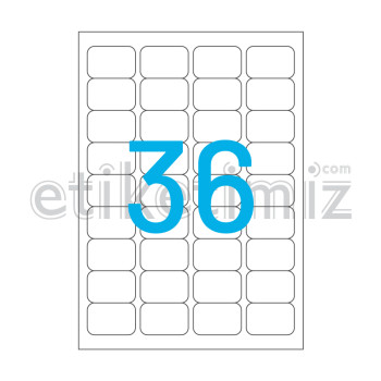 45x30 mm Yuvarlak Kenar Lazer Etiket