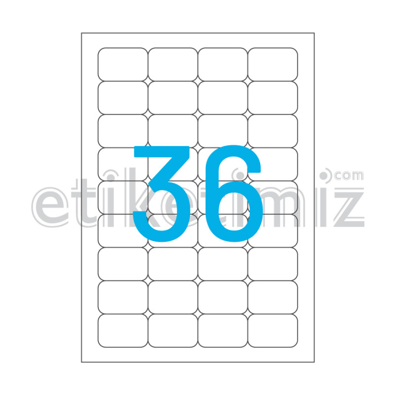 45x30 mm Yuvarlak Kenar Lazer Etiket 45x30 mm Yuvarlak Kenar Lazer Etiket