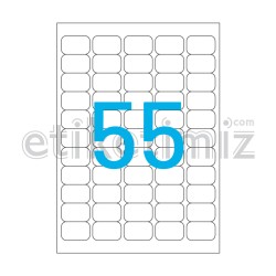 37x24 mm Yuvarlak Kenar Lazer Etiket