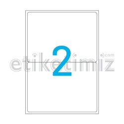 199.6x143.5 mm Yuvarlak Kenar Lazer Etiket