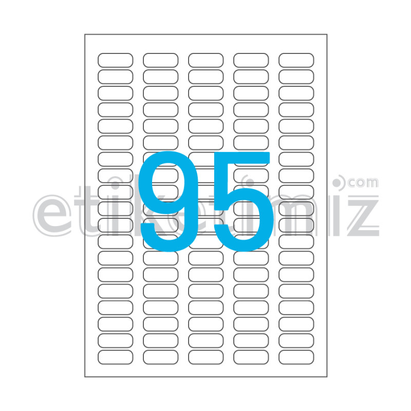 30x12 mm Yuvarlak Kenar Lazer Etiket 30x12 mm Yuvarlak Kenar Lazer Etiket