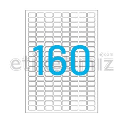 22x12 mm Yuvarlak Kenar Lazer Etiket
