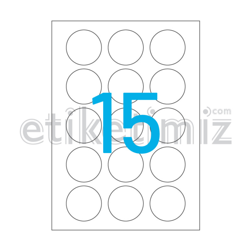 Ø50 mm Yuvarlak Kenar Lazer Etiket Ø50 mm Yuvarlak Kenar Lazer Etiket