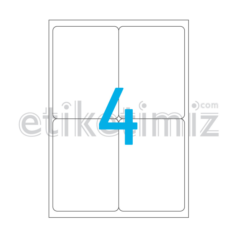 99.1x139 mm Yuvarlak Kenar Lazer Etiket 99.1x139 mm Yuvarlak Kenar Lazer Etiket
