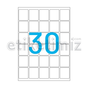 38x44.5 mm Yuvarlak Kenar Lazer Etiket