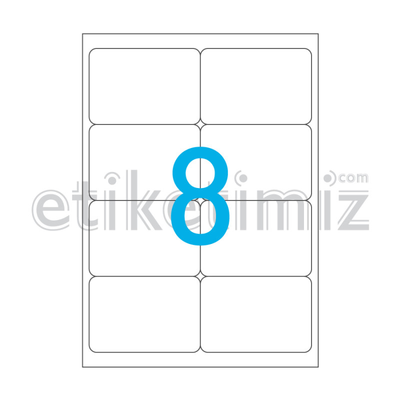 99.1x67.7 mm Yuvarlak Kenar Lazer Etiket 99.1x67.7 mm Yuvarlak Kenar Lazer Etiket