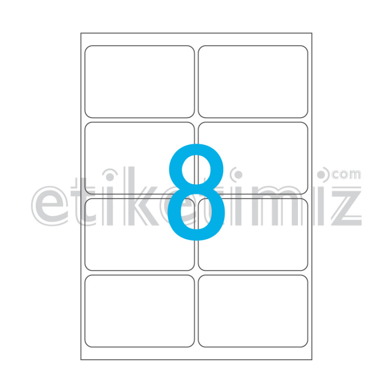 95.5x65.5 mm Yuvarlak Kenar Lazer Etiket 95.5x65.5 mm Yuvarlak Kenar Lazer Etiket