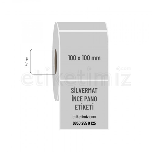 100x100 mm Silvermat İnce Pano Etiket