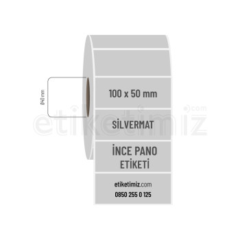 100x50 mm Silvermat İnce Pano Etiket 100x50 mm Silvermat İnce Pano Etiket