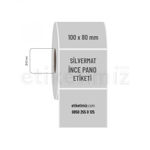 100x80 mm Silvermat İnce Pano Etiket