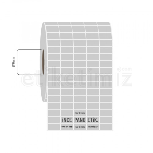 17x10 mm 5'li Ayrık Silvermat İnce Pano Etiket