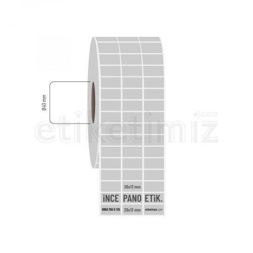 26x13 mm 3'lü Ayrık Silvermat İnce Pano Etiket