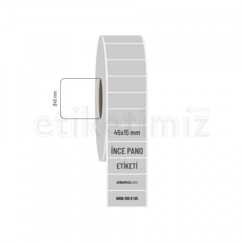 45x15 mm Silvermat İnce Pano Etiket