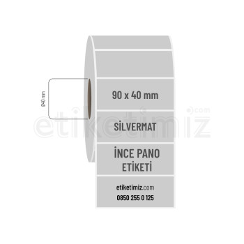 90x40 mm Silvermat İnce Pano Etiket 90x40 mm Silvermat İnce Pano Etiket
