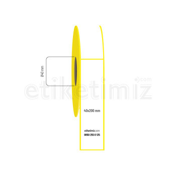 40x200 mm Termal Etiket 40x200 mm Termal Etiket