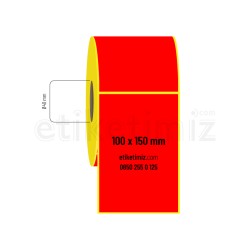 100x150 mm Termal Etiket Kırmızı
