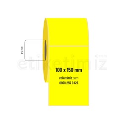 100x150 mm Termal Etiket Sarı