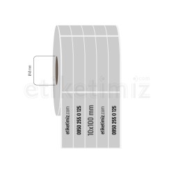 10x100 mm 5'li Aralıklı Silvermat Etiket
