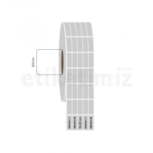 10x30 mm 5'li Aralıklı Silvermat Etiket