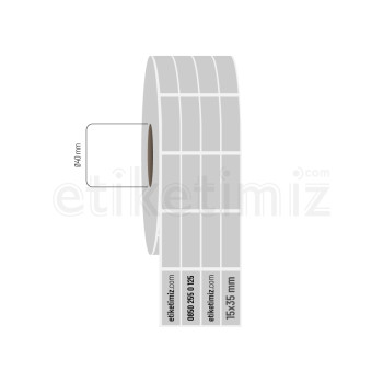 15x35 mm 4'lü Aralıklı Silvermat Etiket 15x35 mm 4'lü Aralıklı Silvermat Etiket