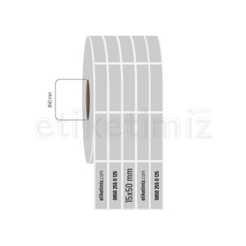 15x50 mm 5'li Aralıklı Silvermat Etiket 15x50 mm 5'li Aralıklı Silvermat Etiket