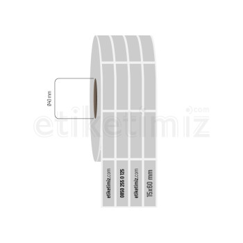 15x60 mm 4'lü Aralıklı Silvermat Etiket 15x60 mm 4'lü Aralıklı Silvermat Etiket