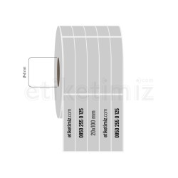 20x100 mm 5'li Aralıklı Silvermat Etiket