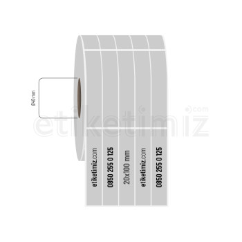 20x100 mm 5'li Aralıklı Silvermat Etiket 20x100 mm 5'li Aralıklı Silvermat Etiket