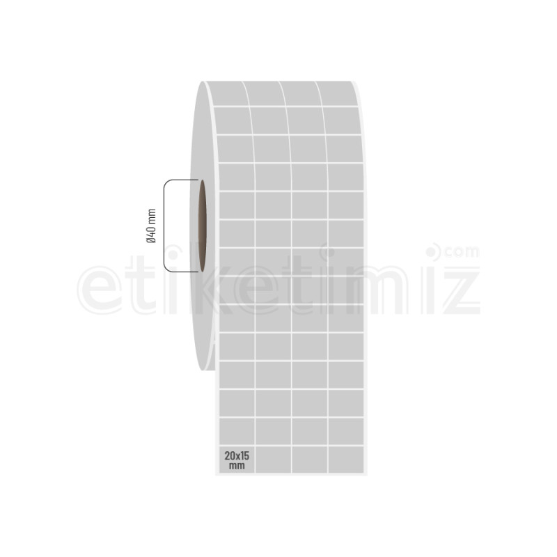 20x15 mm 4'lü Bitişik Silvermat Etiket 20x15 mm 4'lü Bitişik Silvermat Etiket
