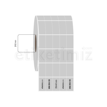 20x40 mm 5'li Bitişik Silvermat Etiket 20x40 mm 5'li Bitişik Silvermat Etiket