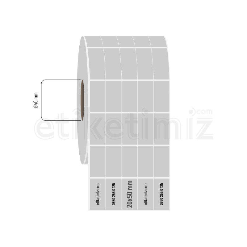 20x50 mm 5'li Bitişik Silvermat Etiket 20x50 mm 5'li Bitişik Silvermat Etiket