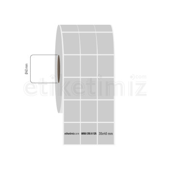 30x40 mm 3'lü Aralıklı Silvermat Etiket 30x40 mm 3'lü Aralıklı Silvermat Etiket