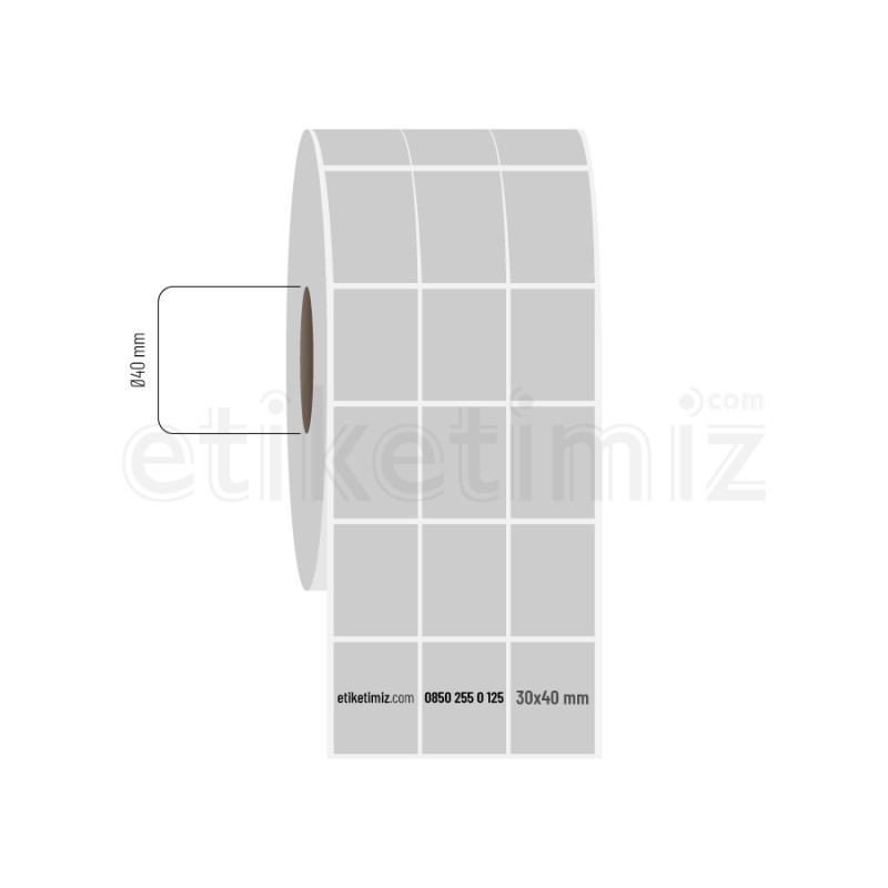 30x40 mm 3'lü Aralıklı Silvermat Etiket 30x40 mm 3'lü Aralıklı Silvermat Etiket