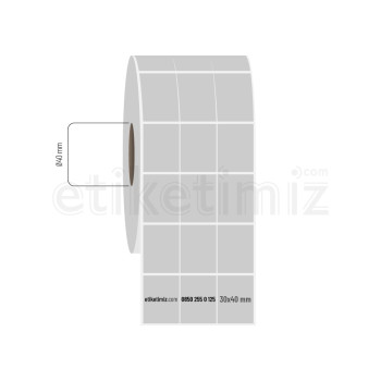 30x40 mm 3'lü Bitişik Silvermat Etiket 30x40 mm 3'lü Bitişik Silvermat Etiket