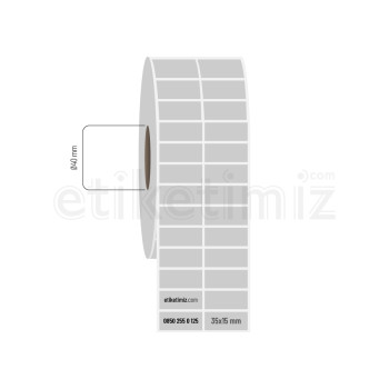 35x15 mm 2'li Aralıklı Silvermat Etiket 35x15 mm 2'li Aralıklı Silvermat Etiket