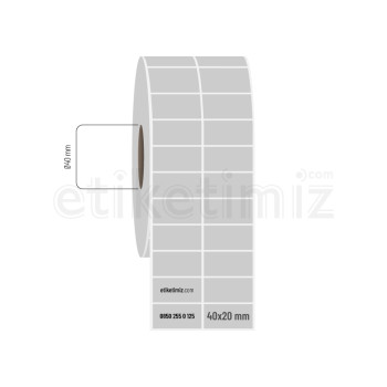 40x20 mm 2'li Aralıklı Silvermat Etiket 40x20 mm 2'li Aralıklı Silvermat Etiket